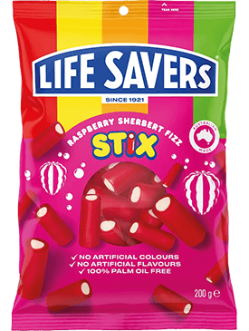 LIFESAVERS - Raspberry Sherbert Stix (12 x 160 gr)