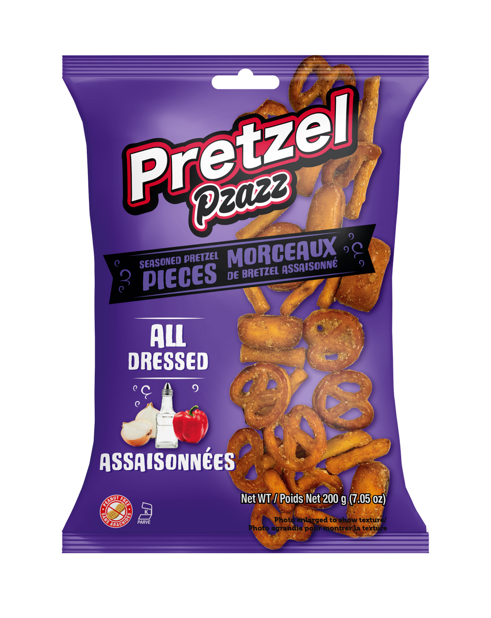 PRETZEL PZAZZ - All Dressed 200g - 12 Pack
