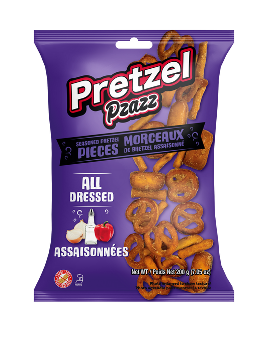 PRETZEL PZAZZ - All Dressed 200g - 12 Pack