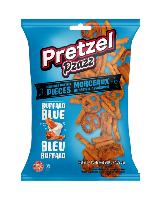 PRETZEL PZAZZ - Buffalo Blue Cheese 200g - 12 Pack