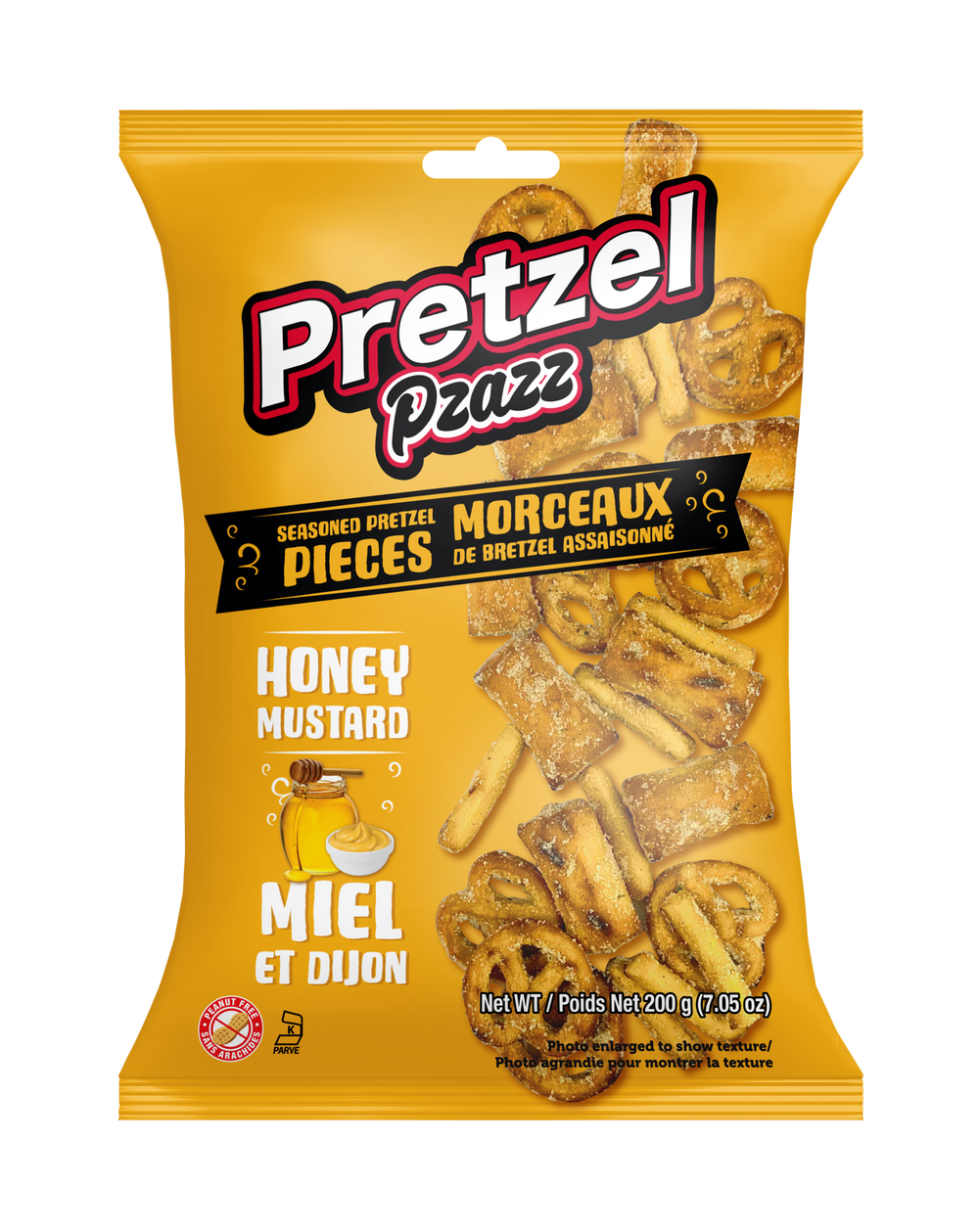 PRETZEL PZAZZ - Honey Mustard 200g - 12 Pack