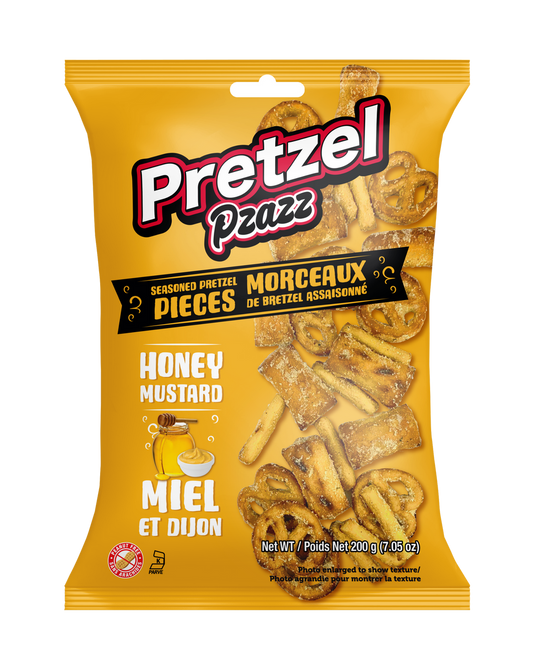 PRETZEL PZAZZ - Honey Mustard 200g - 12 Pack