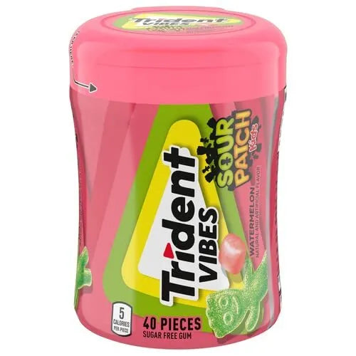TRIDENT - Vibes Watermelon Sour Patch Bottle (6 x 40 pc)