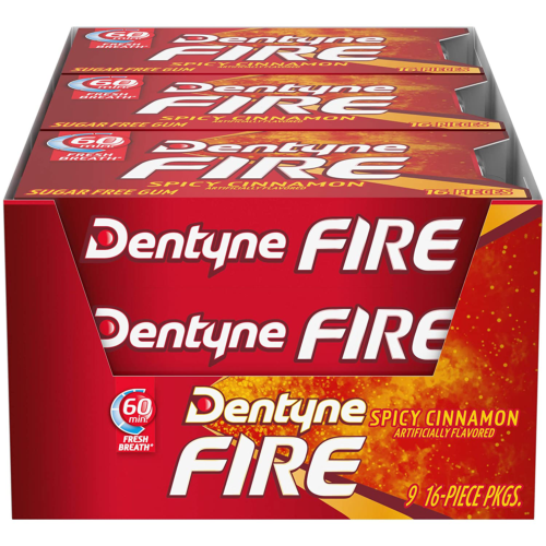 DENTYNE FIRE Split Spicy Cinnamon Gum (9 ct)