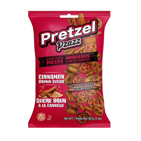 PRETZEL PZAZZ - Cinnamon Brown Sugar 56g - 12 Pack