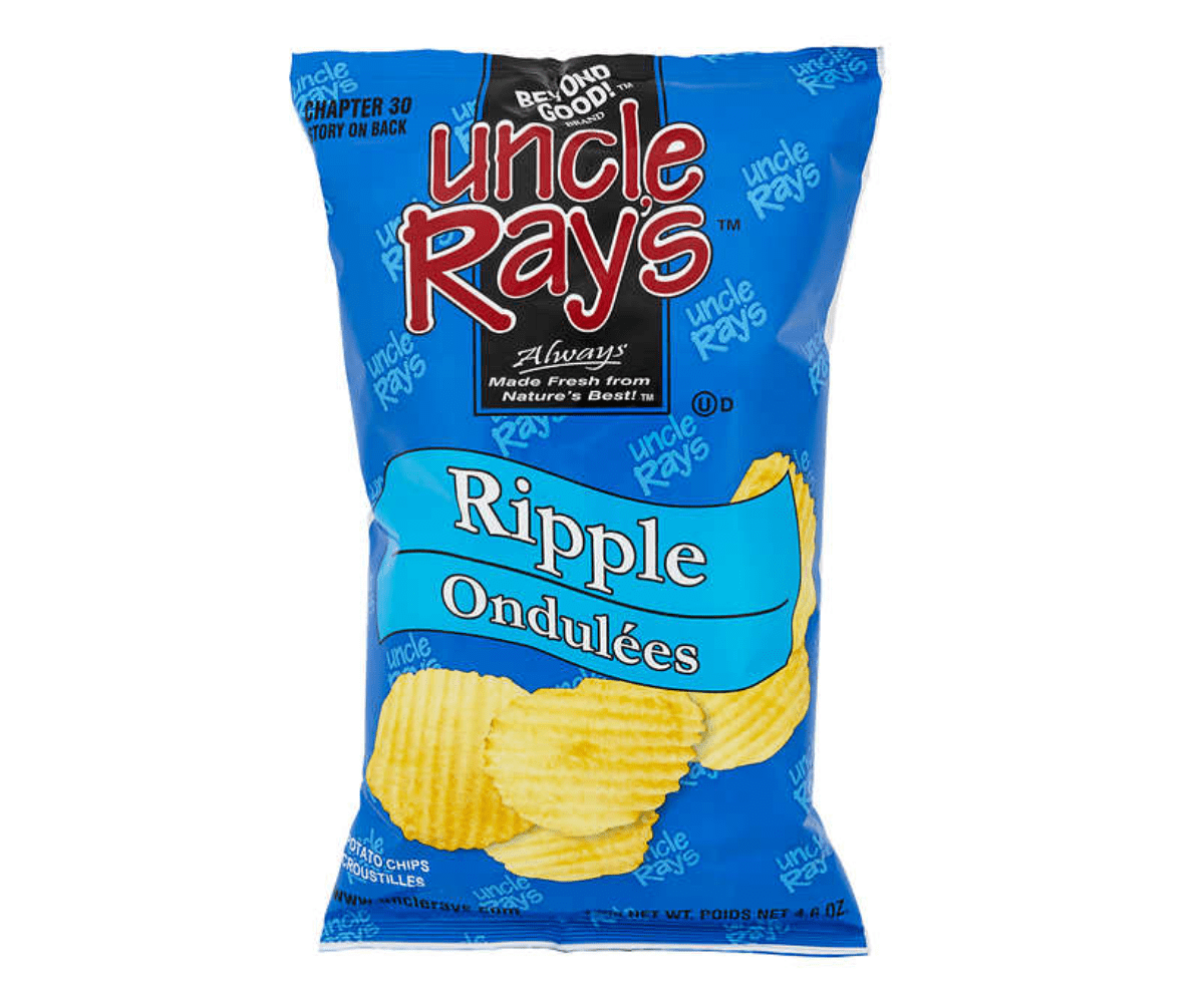 UNCLE RAY'S - Original Ripple Potato Chips (Case of 10)