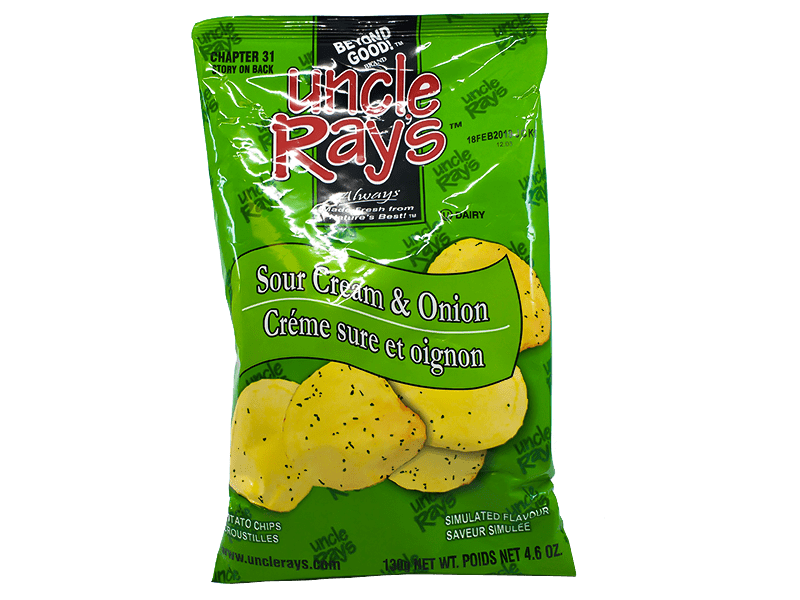 UNCLE RAY'S - Sour Cream and Onion Potato Chips (Case of 10)